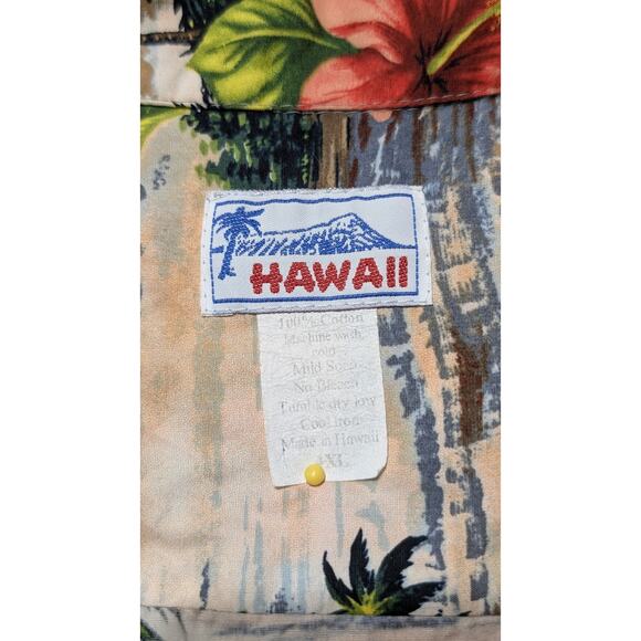 Vintage Hawaii Aloha Shirt Men’s 4XL Chest 62 Made in USA Hibiscus Floral Hawaii - Picture 8 of 10